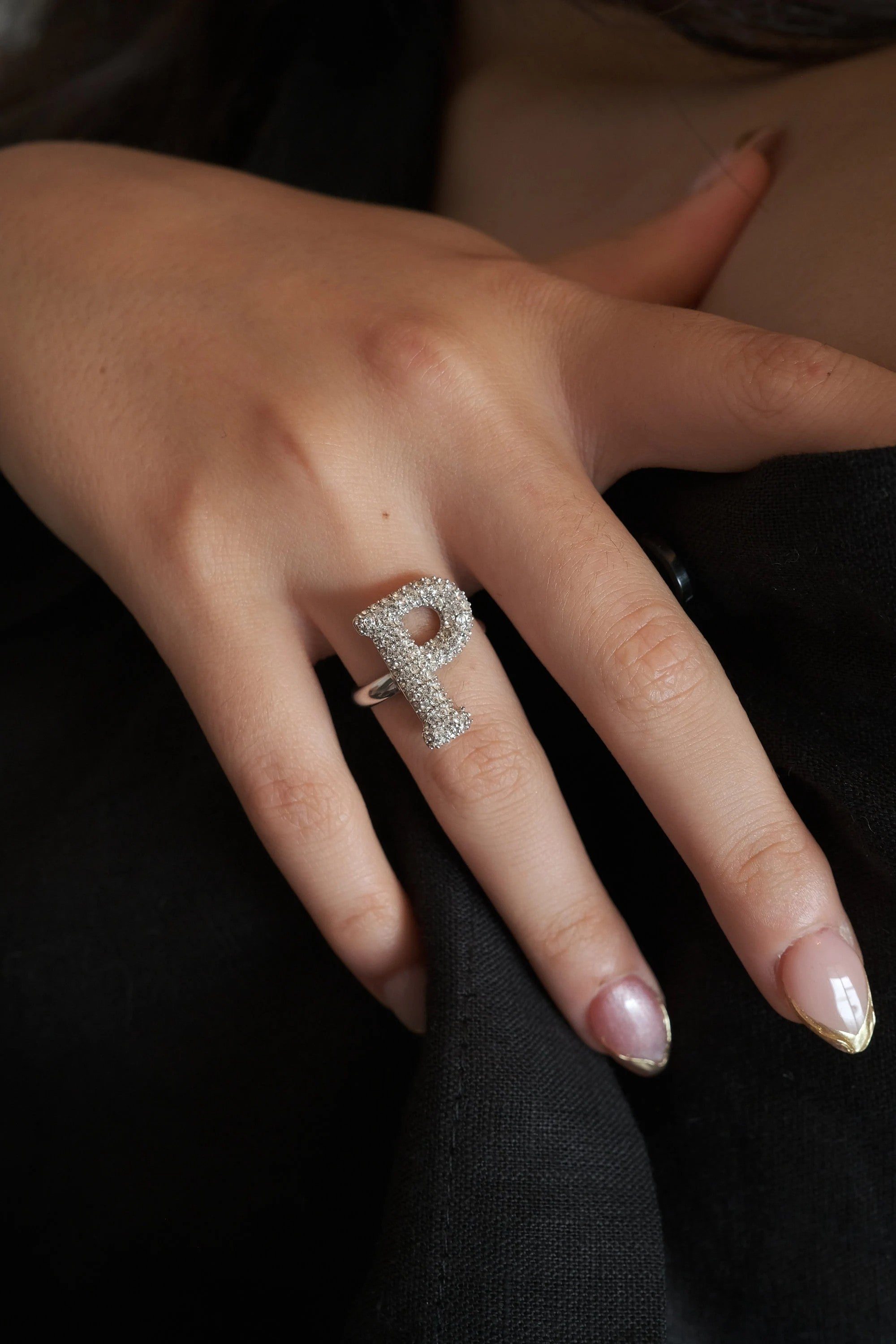 Alphabet Ring For Ring Letter P Foliage Signature Nature Inspired