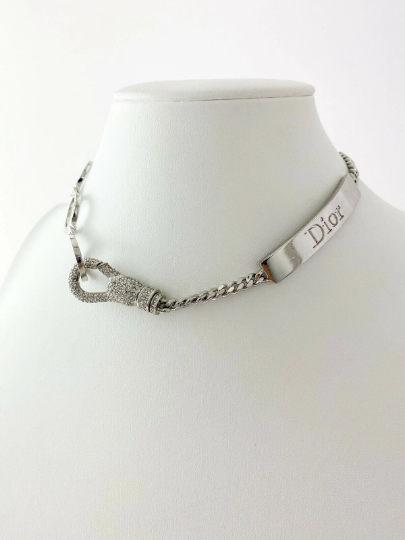 Dior chain choker necklace deals