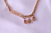 Christian Dior Vintage Gold Tone ID Chain Necklace Rare JOHN GALLIANO