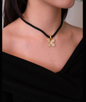 Vintage Yves Saint Laurent gunmetal chunky chain choker necklace statement jewelry gift for her