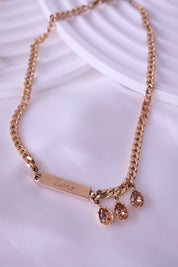 Christian Dior Vintage Gold Tone ID Chain Necklace Rare JOHN GALLIANO