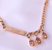 Christian Dior Vintage Gold Tone ID Chain Necklace Rare JOHN GALLIANO
