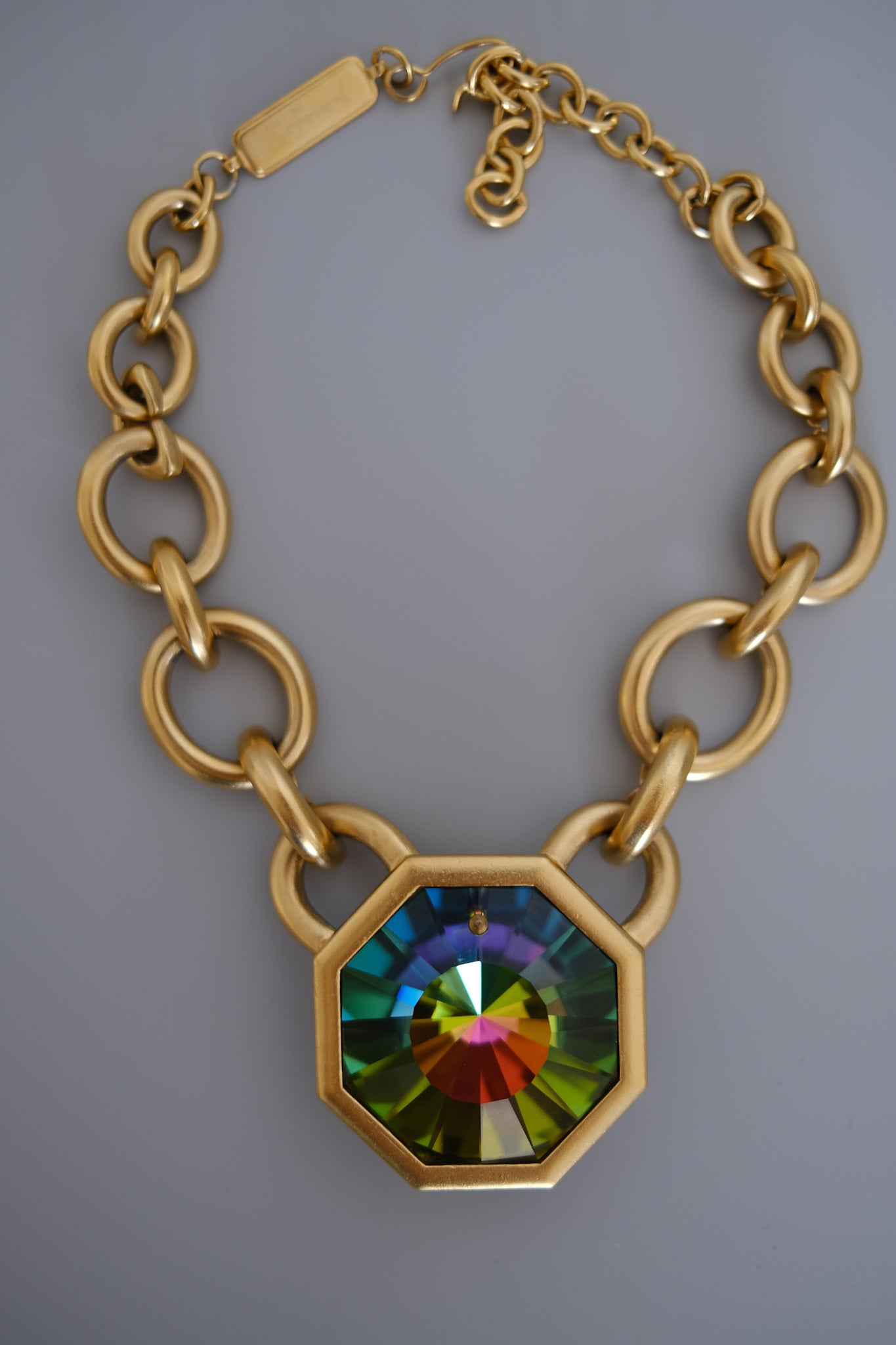 Vintage YSL Necklace 1980s Yves Saint Laurent limited edition watermelon crystal Choker Numbered
