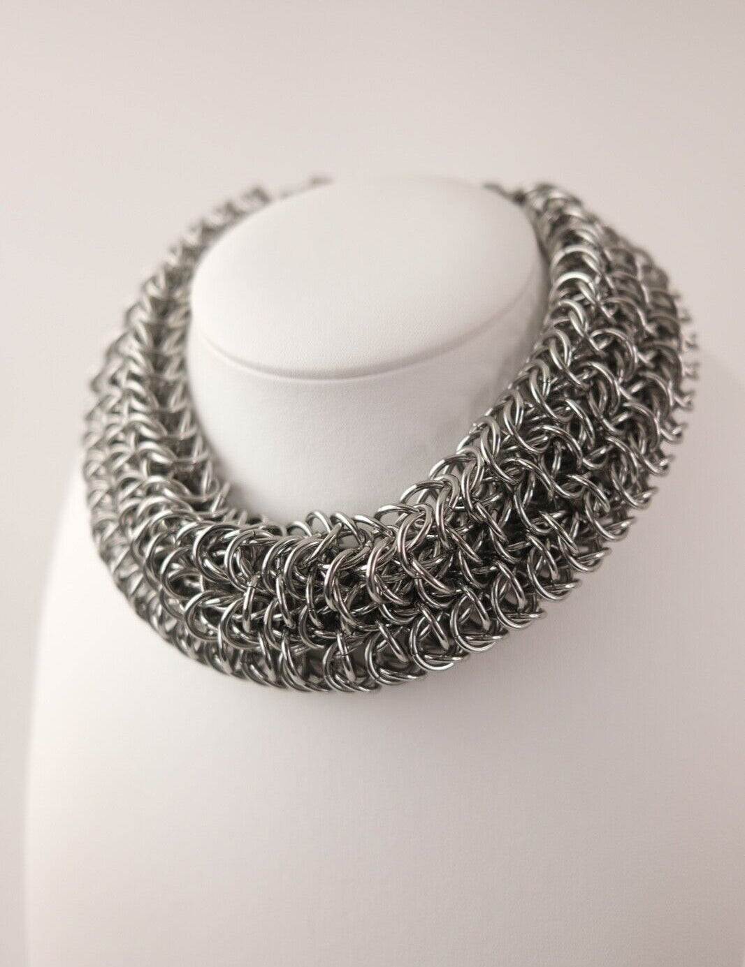 Alexander Wang Chunky Chain Choker Three Row necklace silver, massive necklace , Chunky Chain necklace , Thick Chain choker