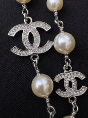 Authentic  Chanel Necklace, Pearl Necklace, Beaded Necklace, Made in France, Charm Necklace, Chain Necklace, Vintage Jewelry
