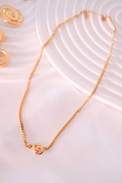 Vintage Christian Dior Gold Choker Necklace: Authentic CD Logo