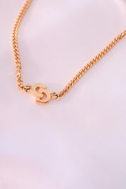 Vintage Christian Dior Gold Choker Necklace: Authentic CD Logo