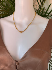 Vintage Christian Dior Gold Choker Necklace: Authentic CD Logo