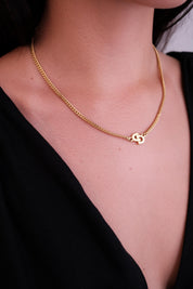 Vintage Christian Dior Gold Choker Necklace: Authentic CD Logo