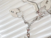 Vintage Christian Dior Silver Tone Logo Bracelet Vintage Multi-Charms Heart Lock John Galliano time, Statement bracelet, Vintage Jewelry
