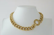 Givenchy Necklace Gold, Bold Chain Choker Necklace Gold Plated Vintage Excellent Condition, Women Jewelry, Chunky chain gold