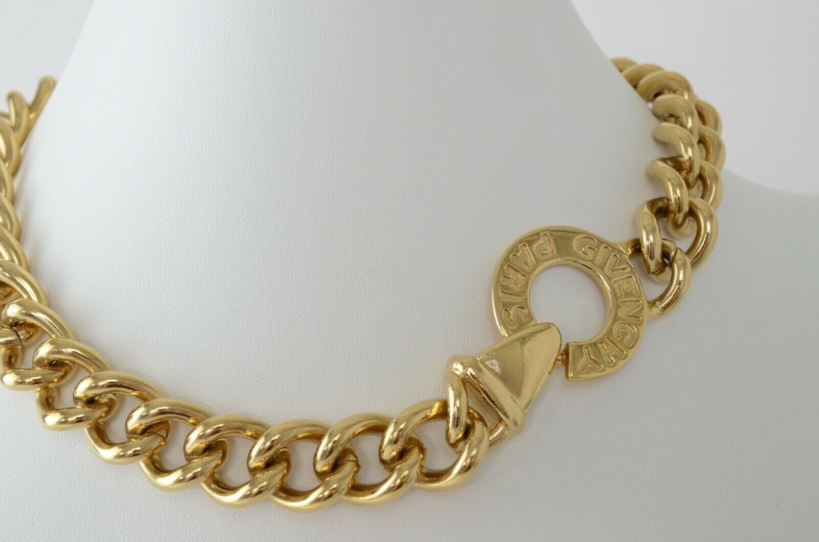 Givenchy Necklace Gold, Bold Chain Choker Necklace Gold Plated Vintage Excellent Condition, Women Jewelry, Chunky chain gold