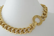 Givenchy Necklace Gold, Bold Chain Choker Necklace Gold Plated Vintage Excellent Condition, Women Jewelry, Chunky chain gold