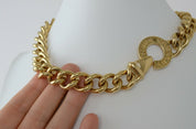 Givenchy Necklace Gold, Bold Chain Choker Necklace Gold Plated Vintage Excellent Condition, Women Jewelry, Chunky chain gold