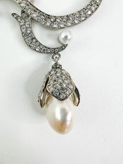 Vintage Balengiaga Brooch Pin, B Brooch Pin pearls, Bridal Jewelry, Balenciaga Palladium, Jewelry Brooch, Queen B ,Personalized Gifts