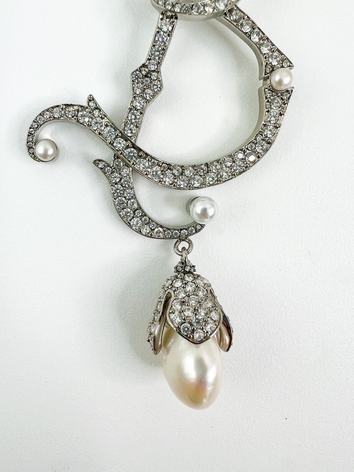 Vintage Balengiaga Brooch Pin, B Brooch Pin pearls, Bridal Jewelry, Balenciaga Palladium, Jewelry Brooch, Queen B ,Personalized Gifts
