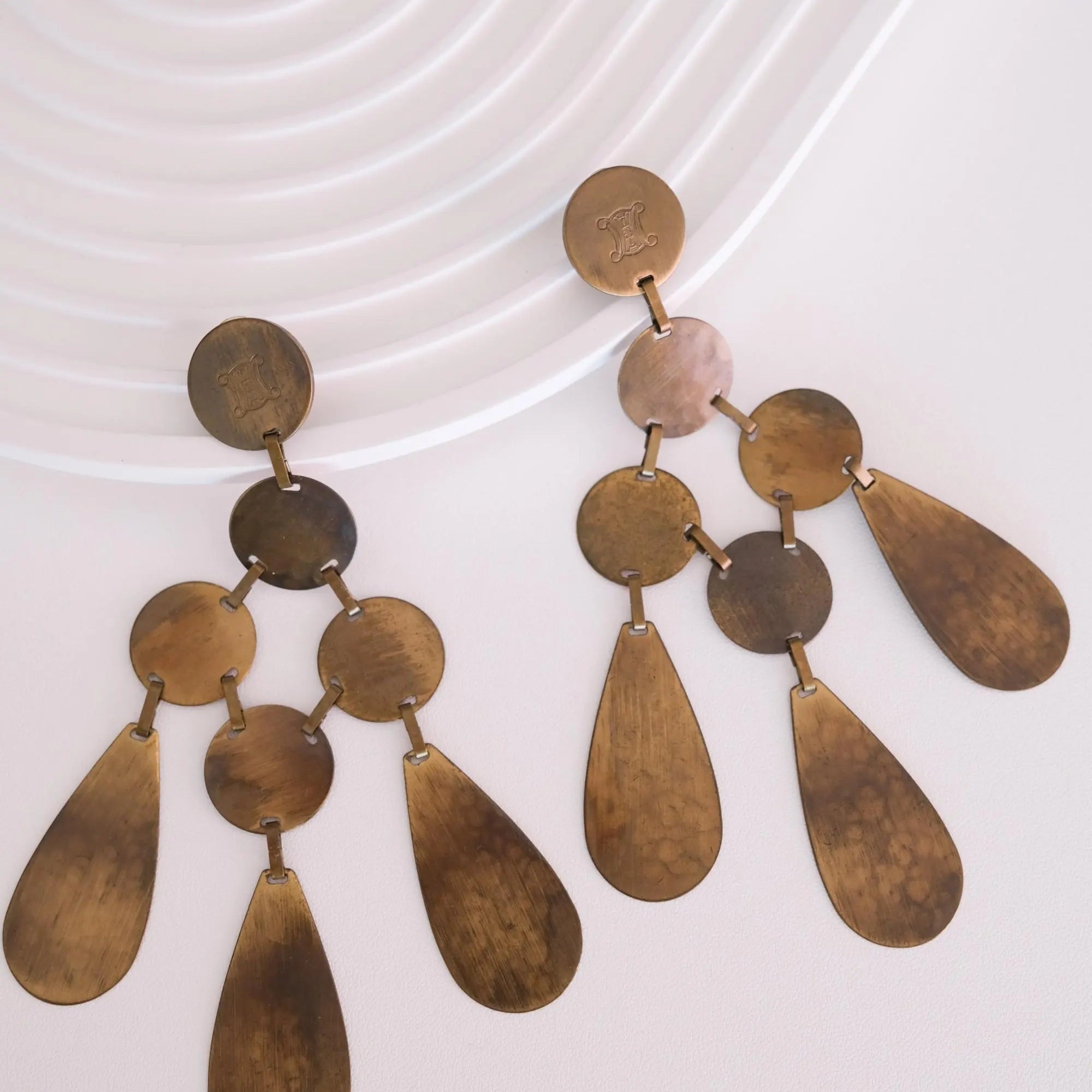 Celine Paris made in Italy earrings seen on beyonce massive extra large, Made in Italy, Vintage Earrings, Earrings dangle, Wedding Earrings, Bridal Earrings