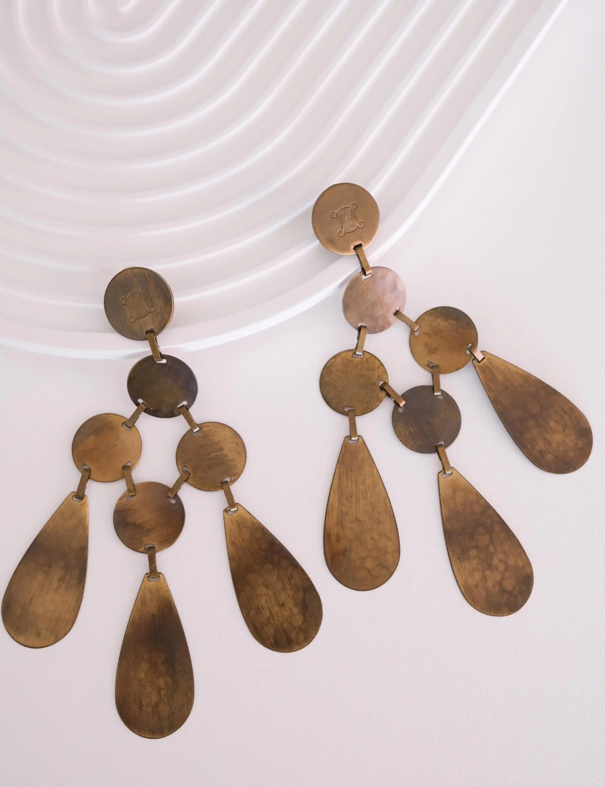 Celine Paris made in Italy earrings seen on beyonce massive extra large, Made in Italy, Vintage Earrings, Earrings dangle, Wedding Earrings, Bridal Earrings