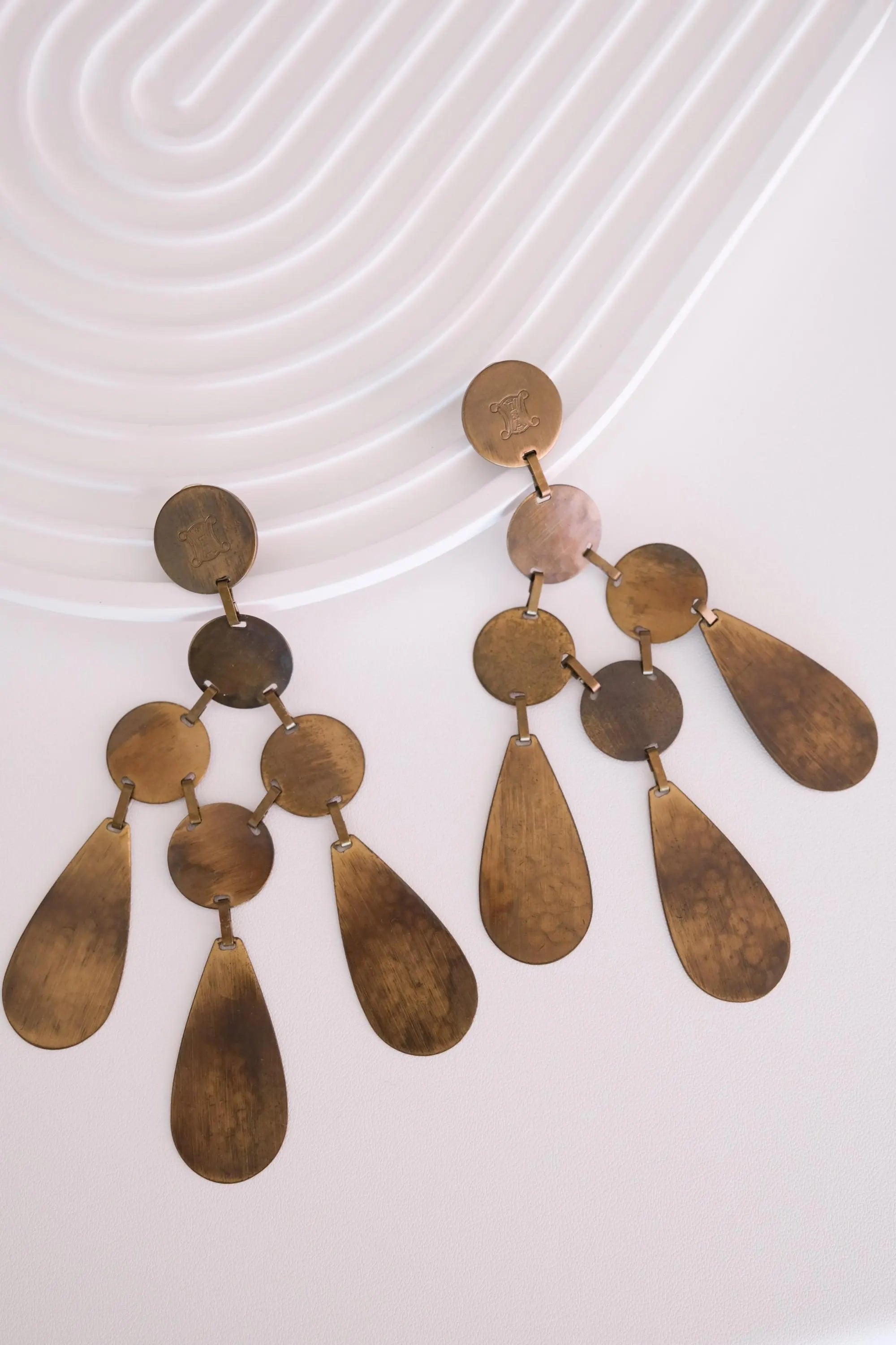 Celine Paris made in Italy earrings seen on beyonce massive extra large, Made in Italy, Vintage Earrings, Earrings dangle, Wedding Earrings, Bridal Earrings