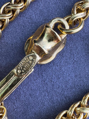 Chanel vintage 1995 spring collection gold CC pendant necklace, classic designer jewelry, elegant collectible accessory