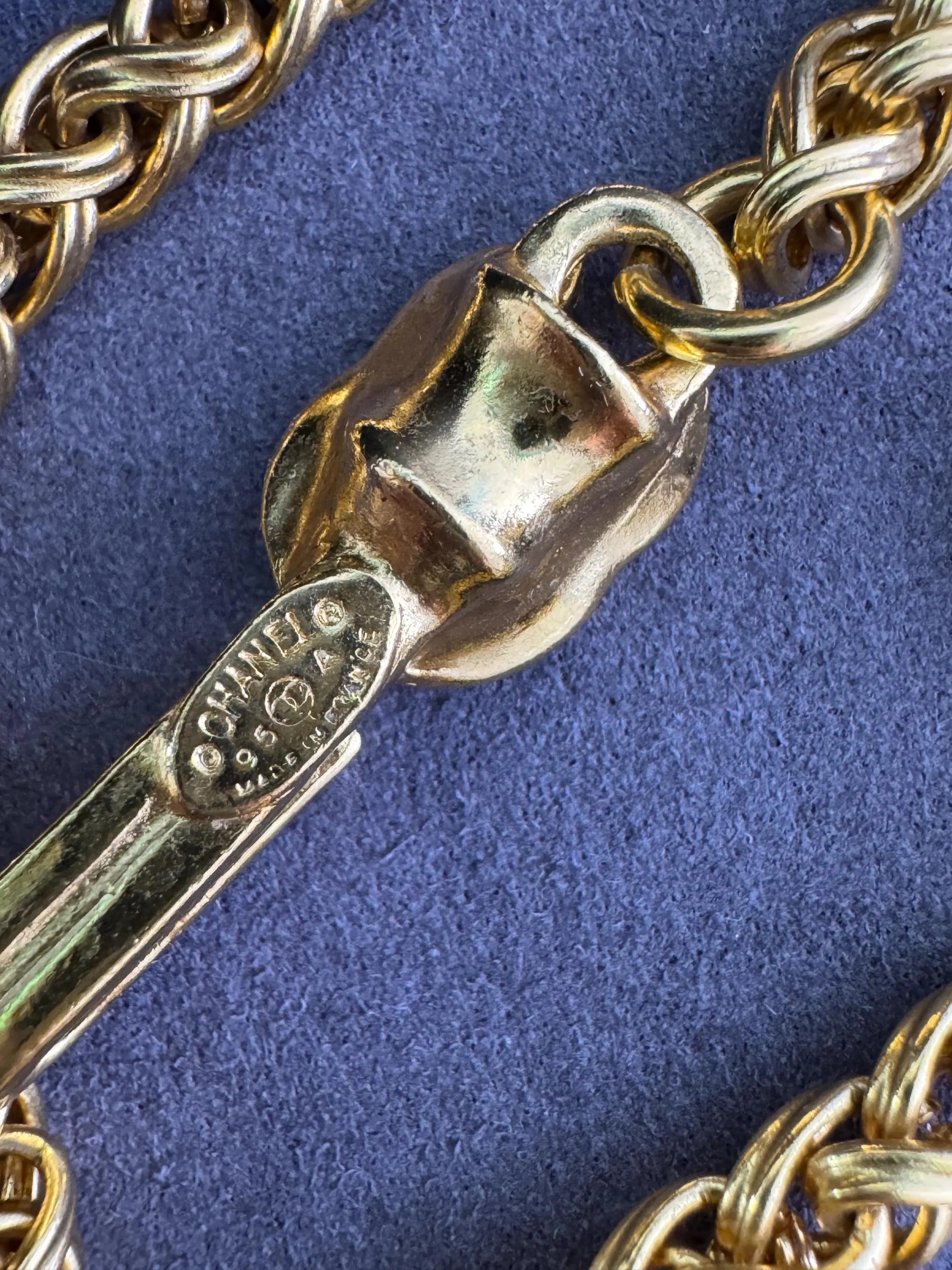 Chanel vintage 1995 spring collection gold CC pendant necklace, classic designer jewelry, elegant collectible accessory