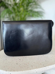 Vintage Celine bag, Celine Paris Horse carriage Shoulder Bag Black  box Made in Italy, Celine box  bag, Celine 80s, Rare Celine bag