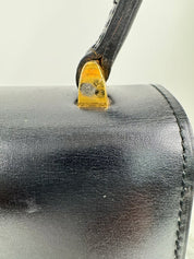 Vintage Celine Paris Made in France  Top Handle Handbag bag shoulder bag, leather  beautiful black, Vintage Bag, Bag Leather Women