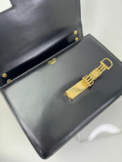 Vintage Celine Paris Made in France  Top Handle Handbag bag shoulder bag, leather  beautiful black, Vintage Bag, Bag Leather Women