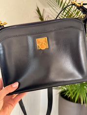 Celine Paris made in Italy door knocker shoulder cross  body clutch camera bag vintage
