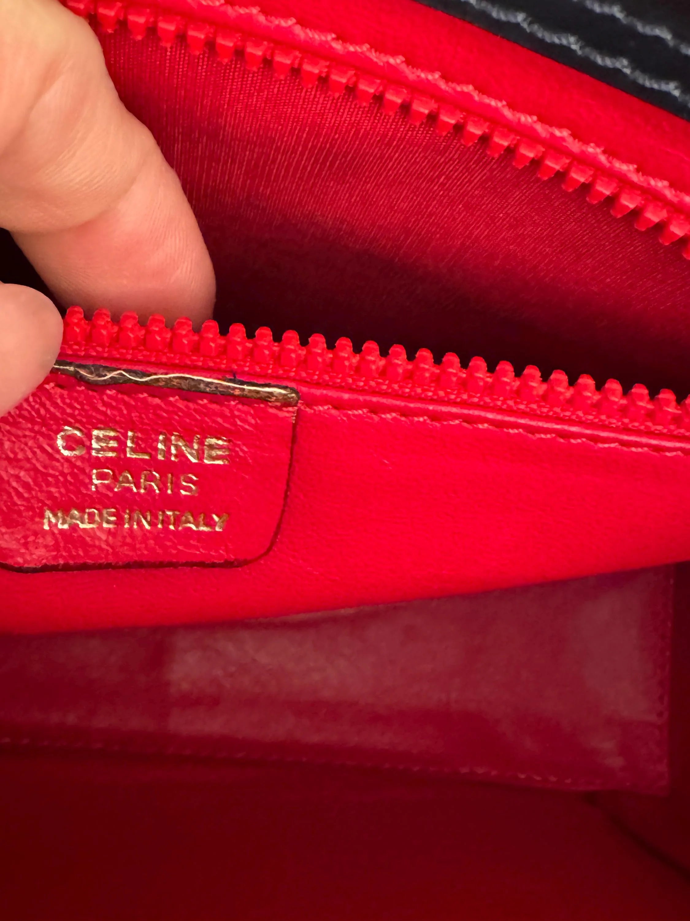 Celine Paris made in Italy door knocker shoulder cross  body clutch camera bag vintage