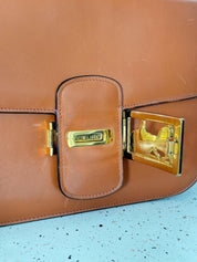 Vintage Celine bag, Celine  Paris Horse carriage Shoulder Bag Brown box Made in Italy, Celine box  bag, Celine 80s, Rare Celine bag