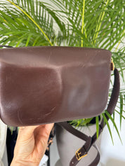 Vintage Celine bag, Celine Paris Triomphe  Shoulder Bag Brown box Made in Italy, Celine box  bag, Celine 80s, Rare Celine bag, Bag Leather