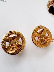 Vintage Chanel Earrings, Gold Tone Earrings, Made in France, Chanel CC Logo, Vintage Earrings, Clip on Earrings, Vintage Jewelry Gold