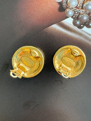 Vintage Chanel Earrings, Gold Tone Earrings, Made in France, Chanel CC Logo, Vintage Earrings, Clip on Earrings, Vintage Jewelry Gold
