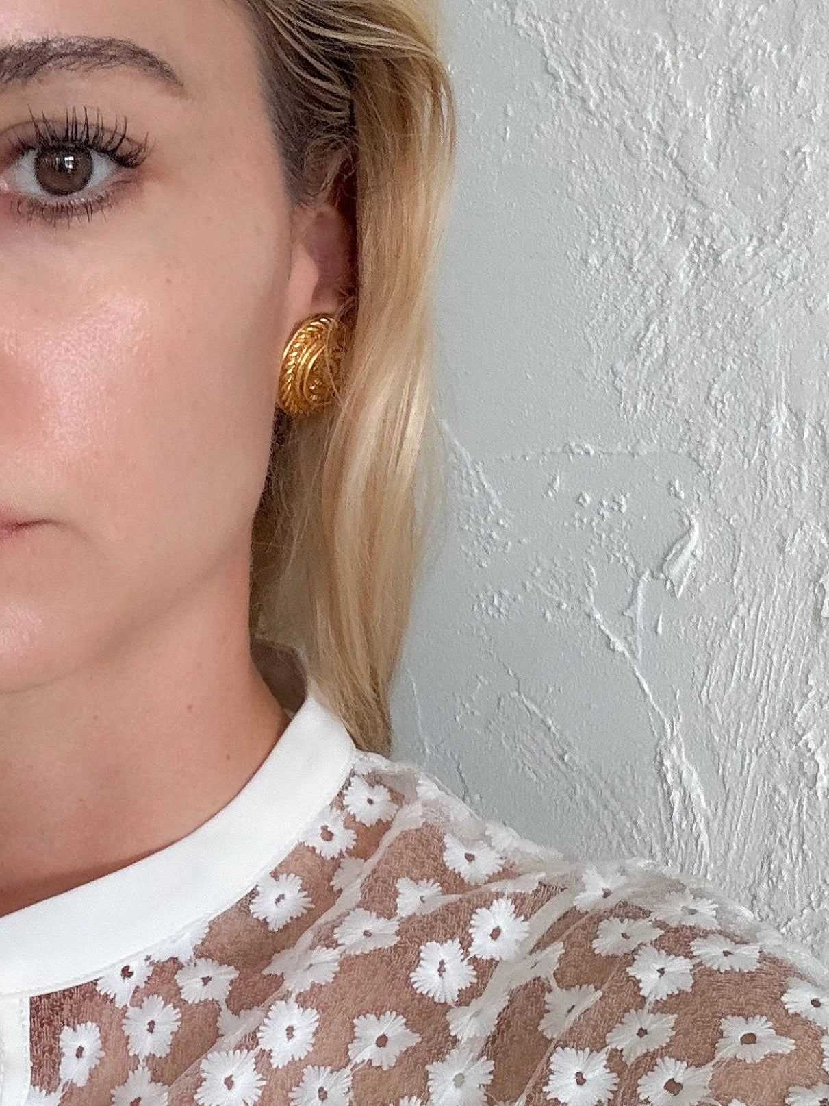 Vintage Chanel Earrings, Gold Tone Earrings, Made in France, Chanel CC Logo, Vintage Earrings, Clip on Earrings, Vintage Jewelry Gold