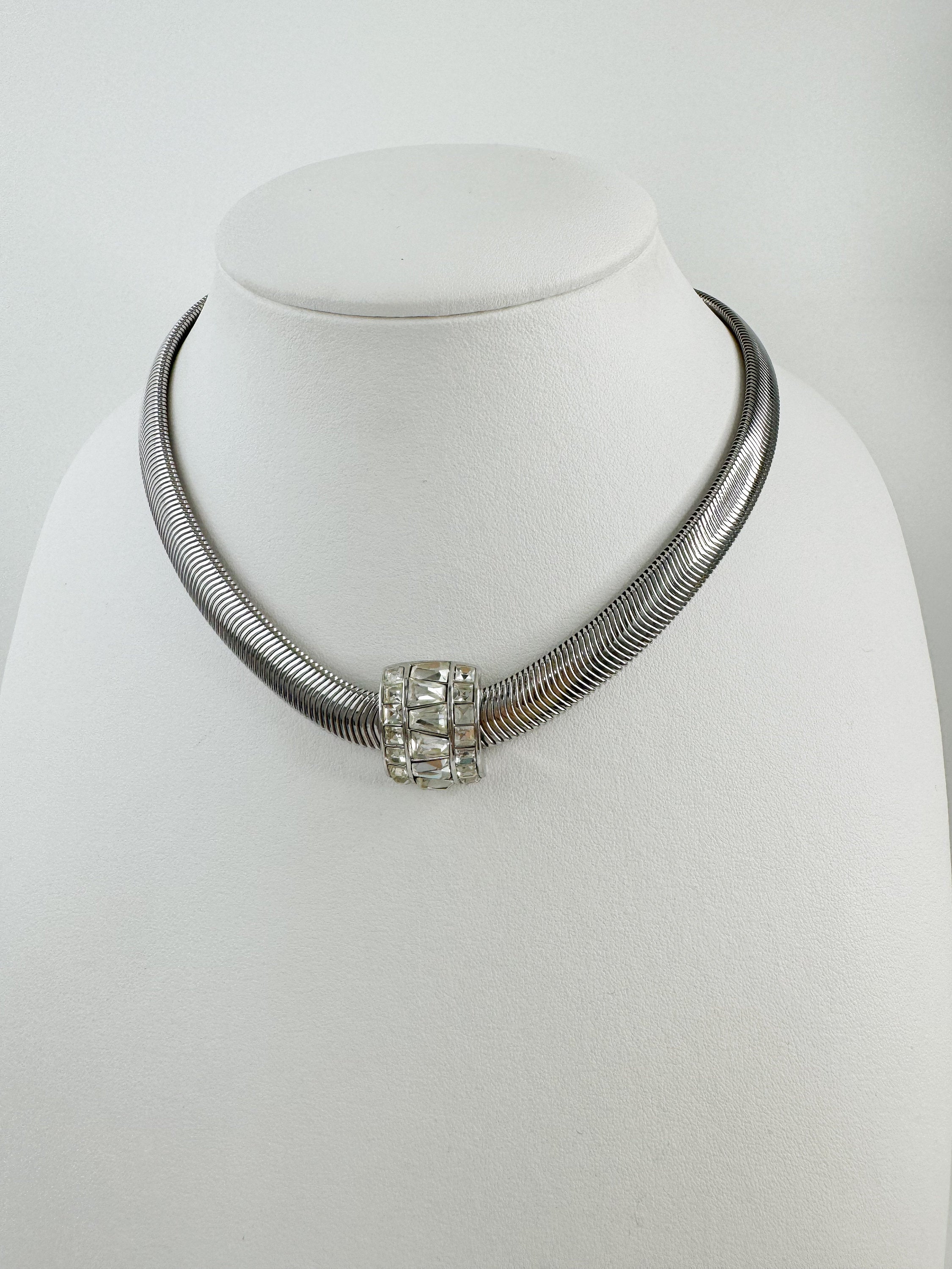 Vintage Christian Dior choker  necklace  Germany, extremely rare Dior necklace, Dior snake chain, Authentic Christian Dior, bridal choker