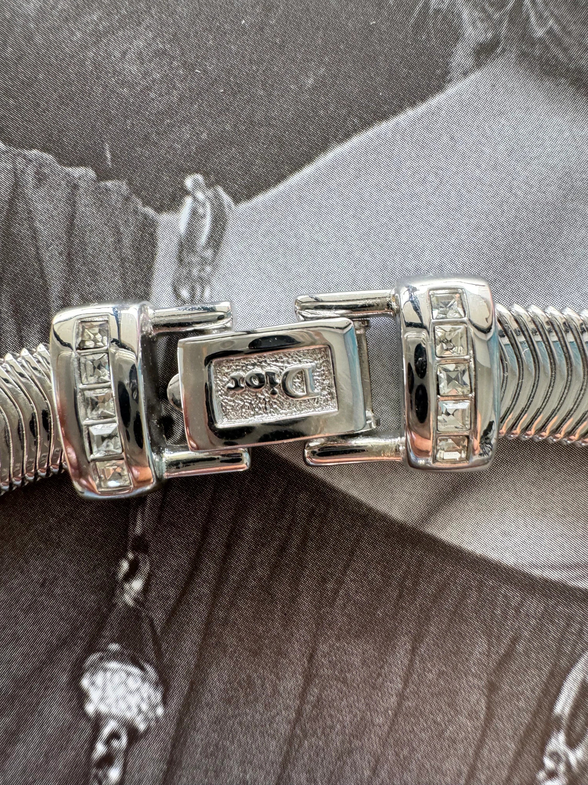 Vintage Christian Dior choker  necklace  Germany, extremely rare Dior necklace, Dior snake chain, Authentic Christian Dior, bridal choker