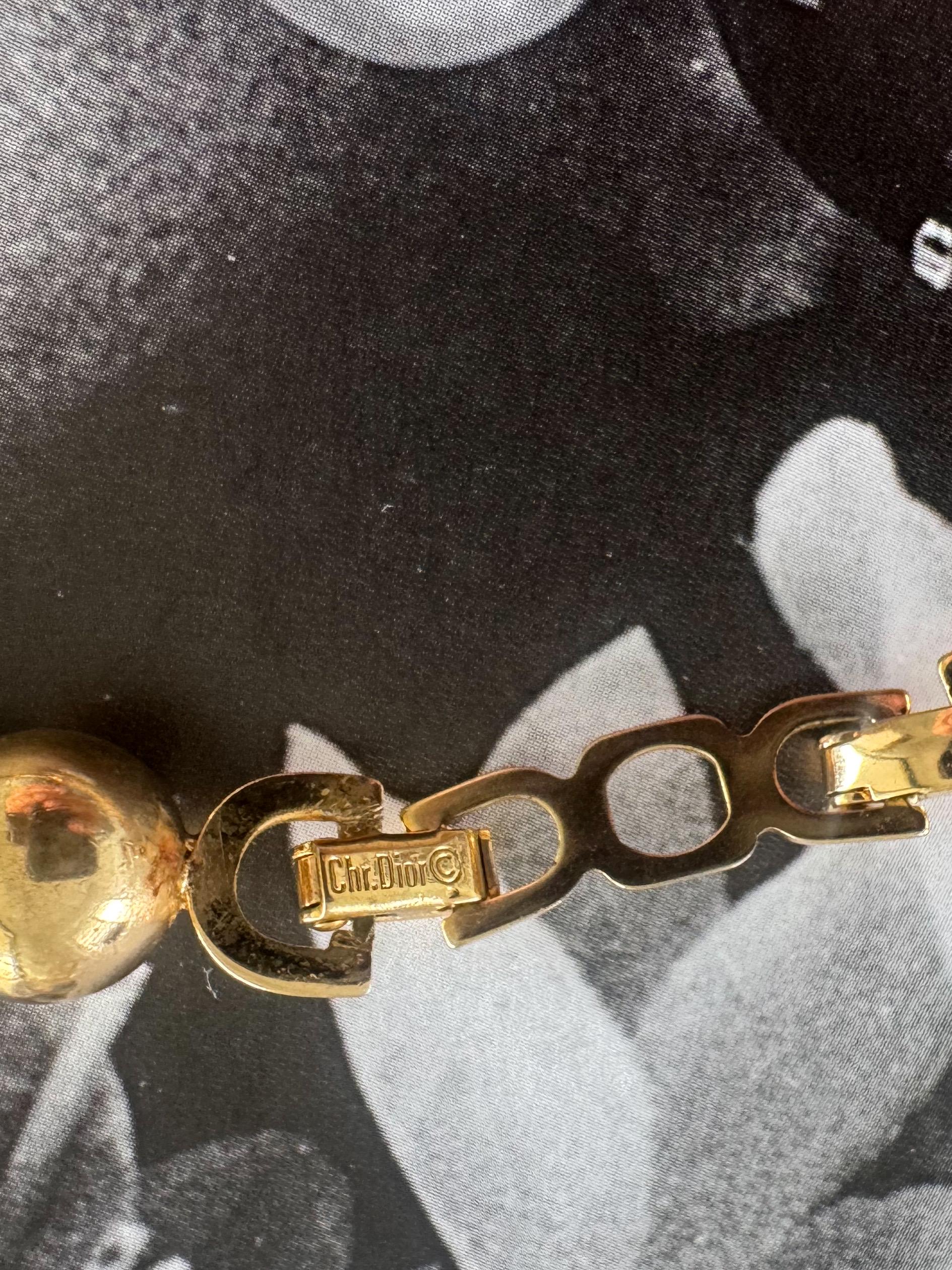 Vintage Christian Dior Necklace, Dior Chain Necklace, Dior Tubogas necklace Snake chain  Necklace, Gift for her, gold zipper choker