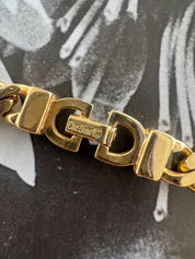 Vintage Christian Dior Necklace, Dior Chain Necklace, Dior Tubogas necklace Snake chain  Necklace, Gift for her, gold wheat chain  choker