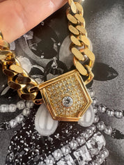 Vintage Christian Dior Necklace, Dior Chain Necklace, Dior Tubogas necklace Snake chain  Necklace, Gift for her, gold wheat chain  choker