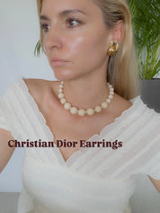 Vintage Christian Dior Gold Knot Clip-On Earrings 1980s Designer Jewelry, Luxury Vintage, Vintage Jewelry, Bridal earrings, Gift for her