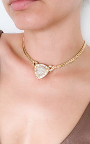 Vintage Christian Dior Necklace, Choker Necklace Gold, Vintage Rhinestone, Bridal Jewelry, Wedding Jewelry, Jewelry for Women, Gift for her