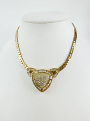 Vintage Christian Dior Necklace, Choker Necklace Gold, Vintage Rhinestone, Bridal Jewelry, Wedding Jewelry, Jewelry for Women, Gift for her