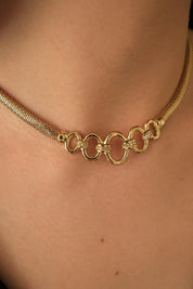 Vintage Christian Dior Necklace, Dior Chain Necklace, Dior Tubogas necklace Snake chain  Necklace, Gift for her, gold zipper choker