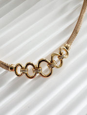 Vintage Christian Dior Necklace, Dior Chain Necklace, Dior Tubogas necklace Snake chain  Necklace, Gift for her, gold zipper choker