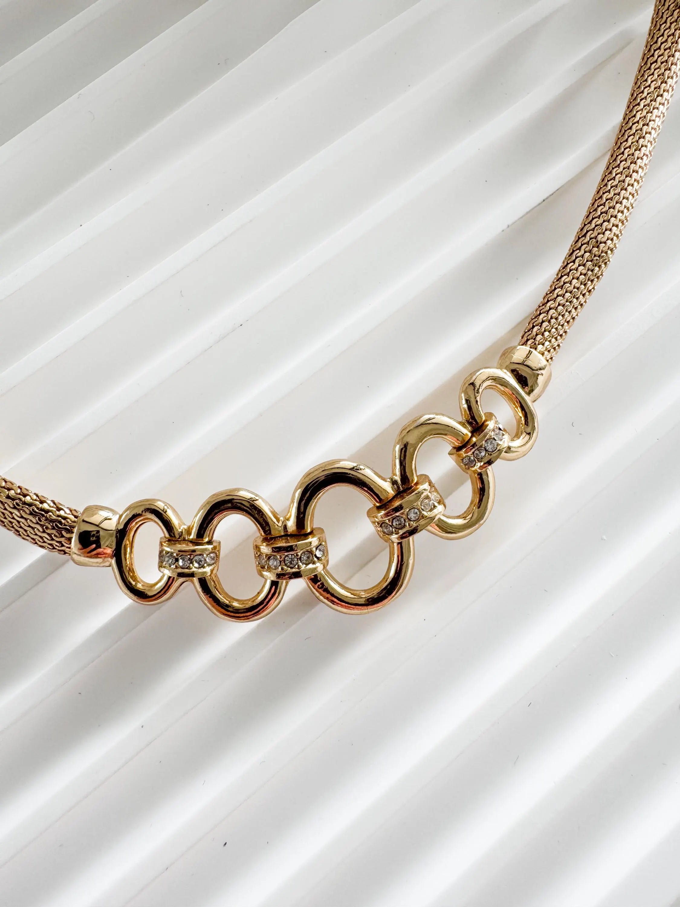 Vintage Christian Dior Necklace, Dior Chain Necklace, Dior Tubogas necklace Snake chain  Necklace, Gift for her, gold zipper choker