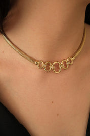 Vintage Christian Dior Necklace, Dior Chain Necklace, Dior Tubogas necklace Snake chain  Necklace, Gift for her, gold zipper choker