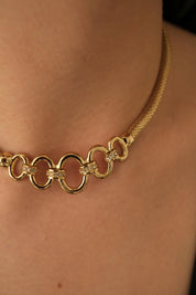 Vintage Christian Dior Necklace, Dior Chain Necklace, Dior Tubogas necklace Snake chain  Necklace, Gift for her, gold zipper choker