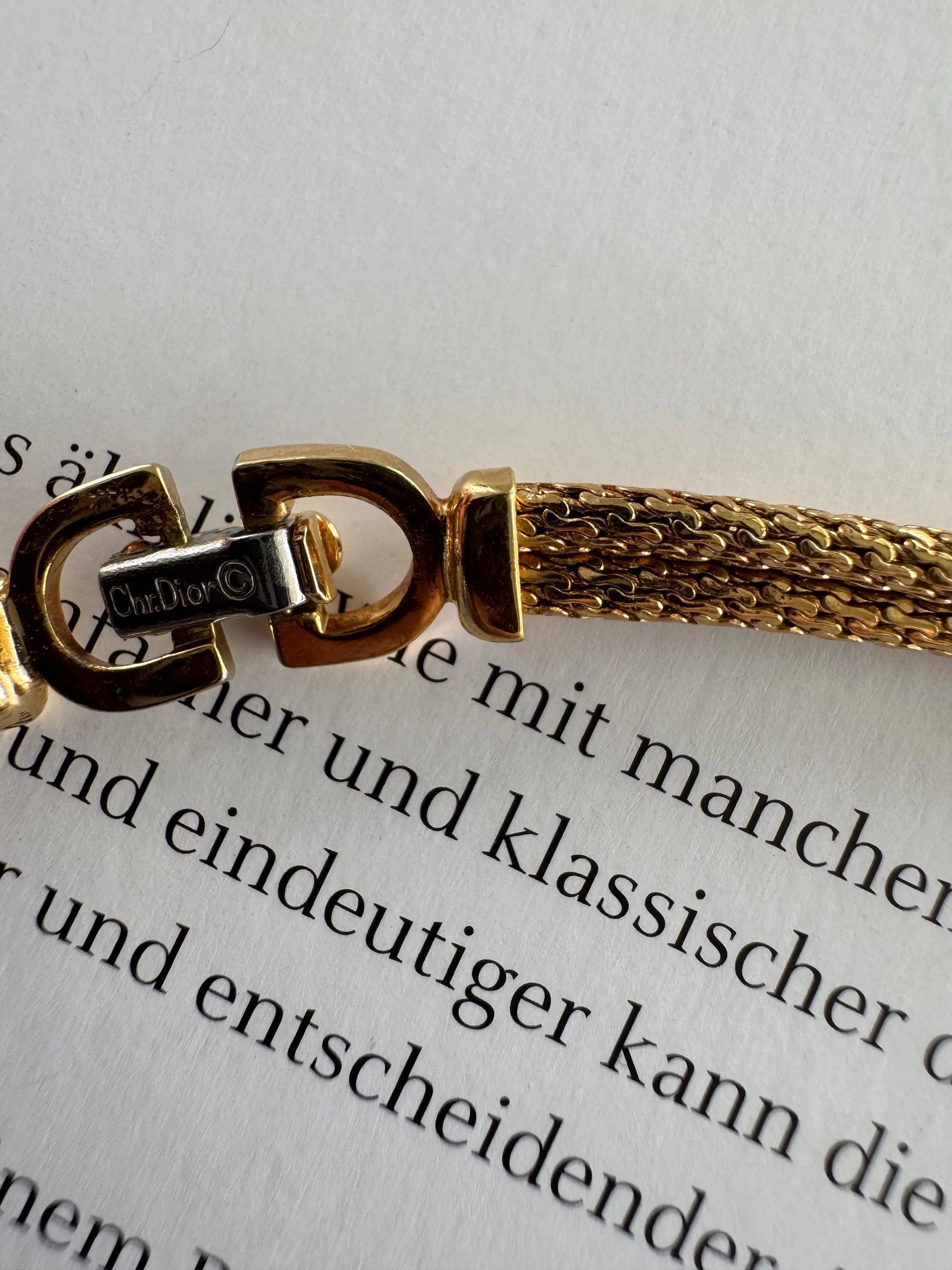 Vintage Christian Dior Necklace, Dior Chain Necklace, Dior Tubogas necklace Snake chain  Necklace, Gift for her, gold zipper choker