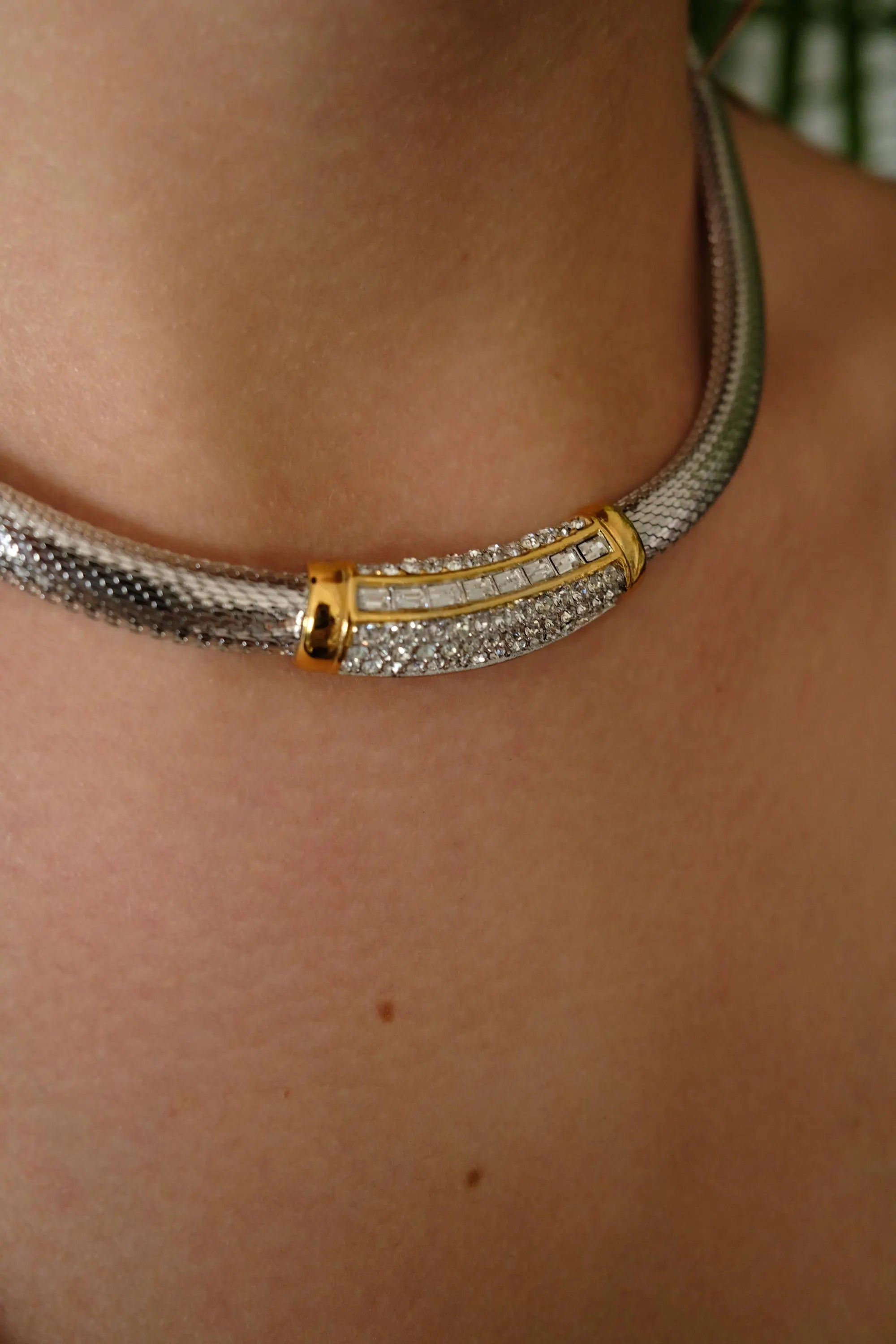 Vintage Christian Dior choker necklace Germany, extremely rare Dior necklace, Dior snake chain, Authentic Christian Dior, bridal choker